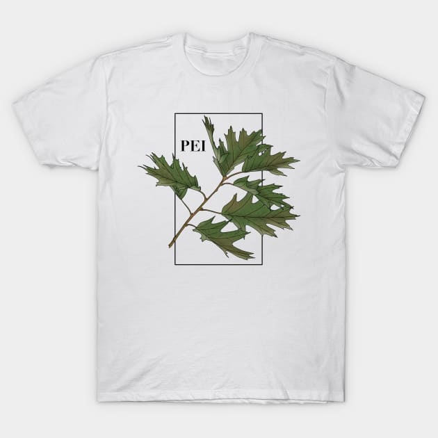 Prince Edward Island - Northern Red Oak T-Shirt by Mystic Design Studio